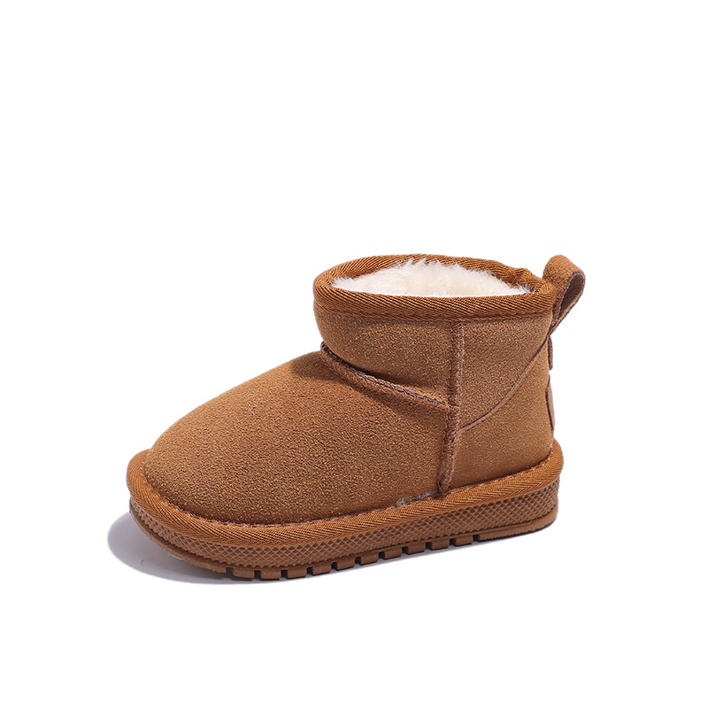 Kids Snow Boots Girls Boys Plush Ankle Boots Kidsnest Toddler Winter Warm Cotton Outdoor Shoes Sizes US7C-US5Y