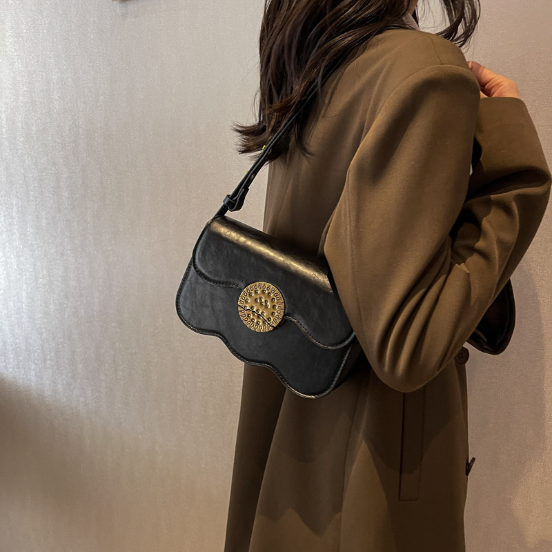 Brown Small Square Armpit Bag 2025 Spring And Summer New Item Niche Designer Women's Wallet Mini Crossbody Shoulder Bag Storage Bag