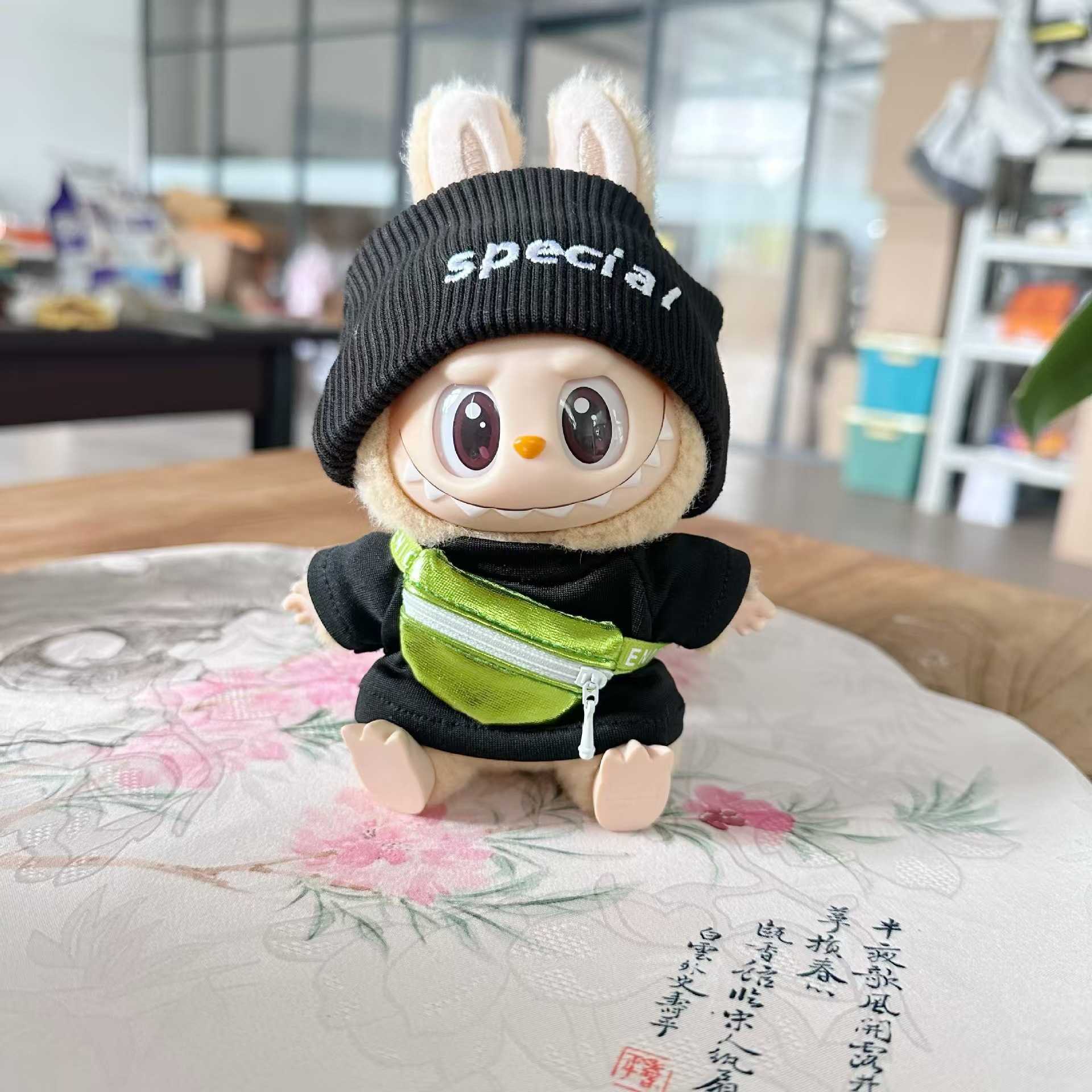 Doll Apparel Trendy POPMART Bubble Mart Sitting Party Second Generation Vinyl Doll Clothes Casual Clothes Shoulder BagY250307FX55