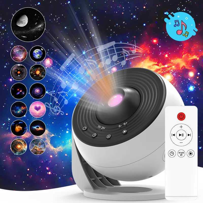 Star Projector Galaxy Night Light HD Lmage Disc Upgraded Planetarium Projector With Remote Control Bluetooth Function For Room M250308