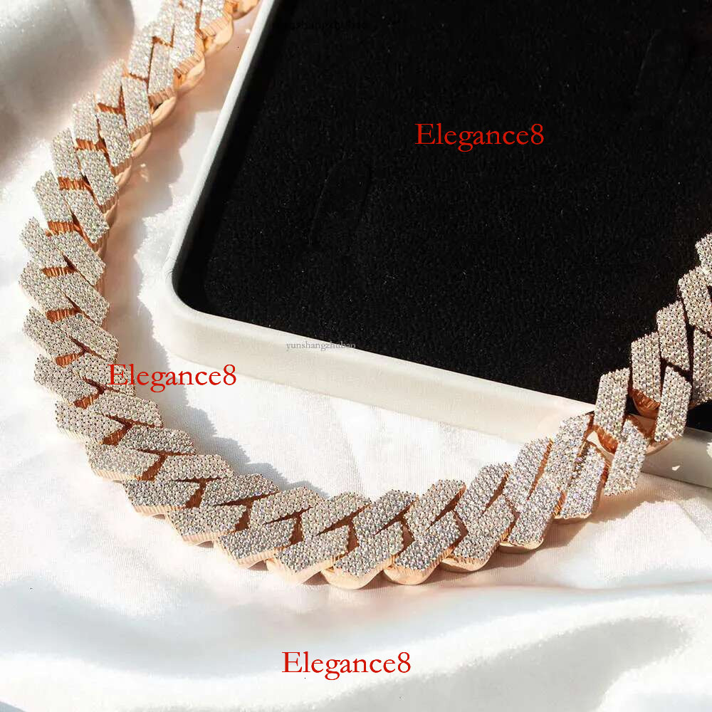Pendant Necklaces Kibo Custom Hip Hop Necklace Jewelry Vvs Sterg Sier Def 20mm Dia Moissanite 14k Rose Plated Cuban k Chain