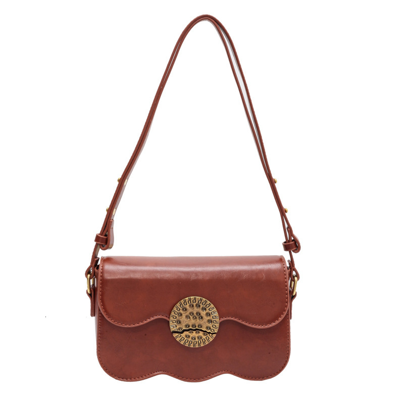 Brown Small Square Armpit Bag 2025 Spring And Summer New Item Niche Designer Women's Wallet Mini Crossbody Shoulder Bag Storage Bag