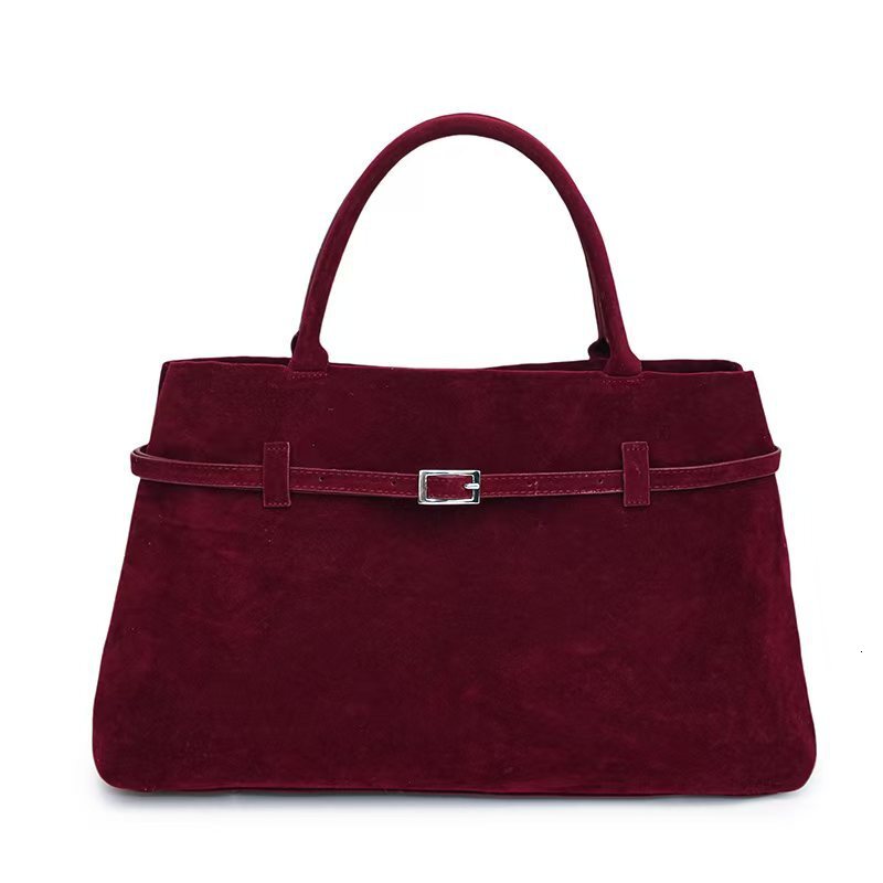 New Internet Celebrity With Fashionable And Versatile Suede Tote Design, Hand-Held Single Shoulder Bag