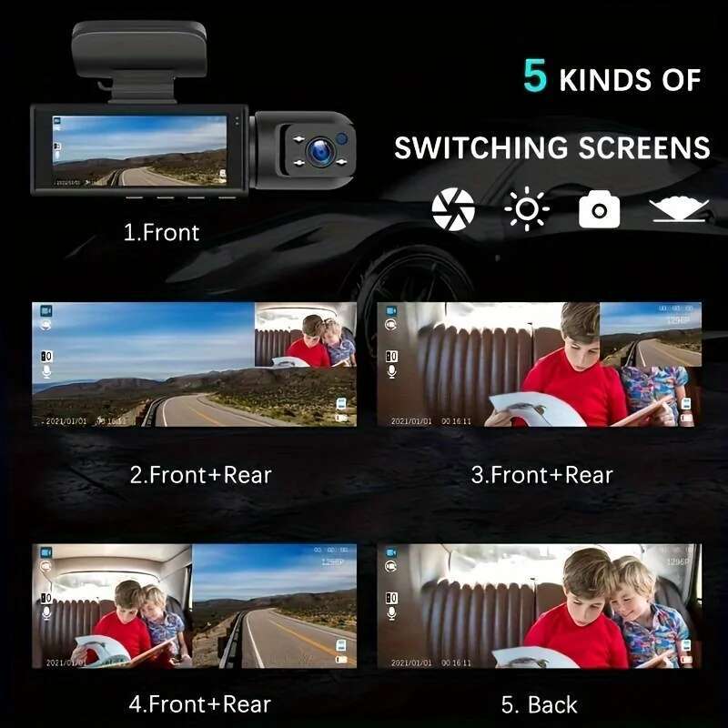 Update 1080P Wifi Dual Camera Dash Cam For Cars Front And Inside Car Camera With IR Night Vision Loop Recording Wide Angle Car DVR Tool