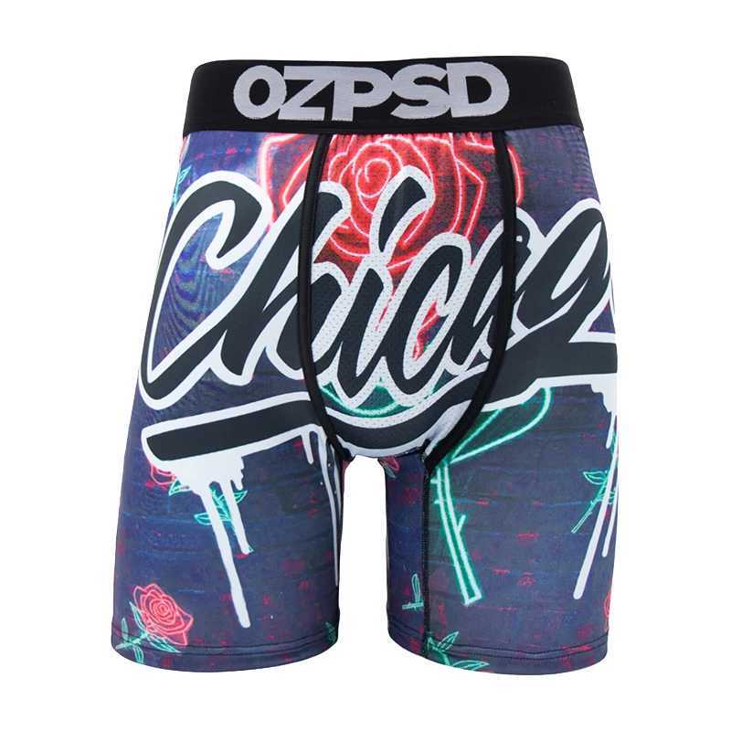 Men's Shorts OZPSD Sexy Men Underwear Boxers Cueca Male Panty Lingerie Men Underpants Boxershorts Plus Size Breathable Print Man Boxer Briefs Y25