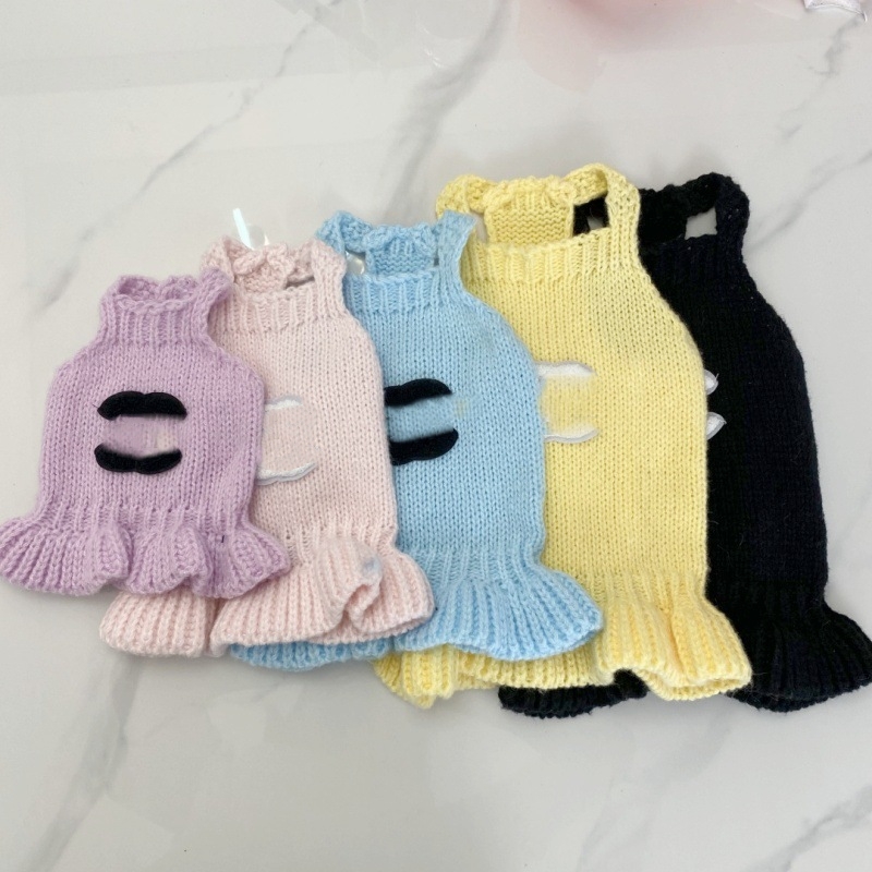 free shipping Designer Dog Puppy Dress, Warm Pet Small Clothes Winter Rabbit Sweater Pets Sweatshirt Dogs Coat Cat Coats Kitten Dresses Candy XS Y278
