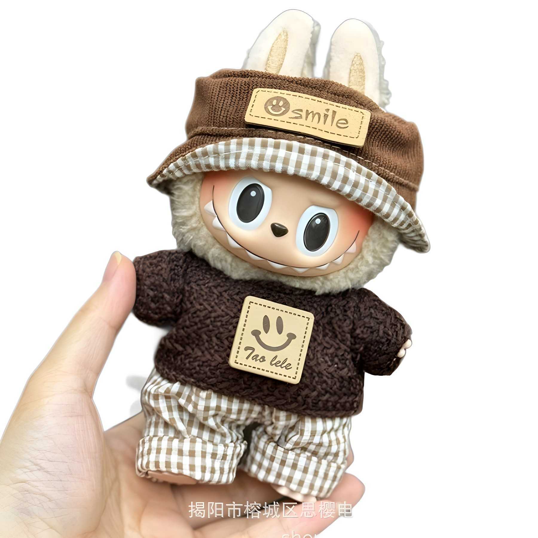 Doll Apparel Labu doll clothes 17cm pendant first and second generation vinyl plush toy set for clothesY250307CAUN