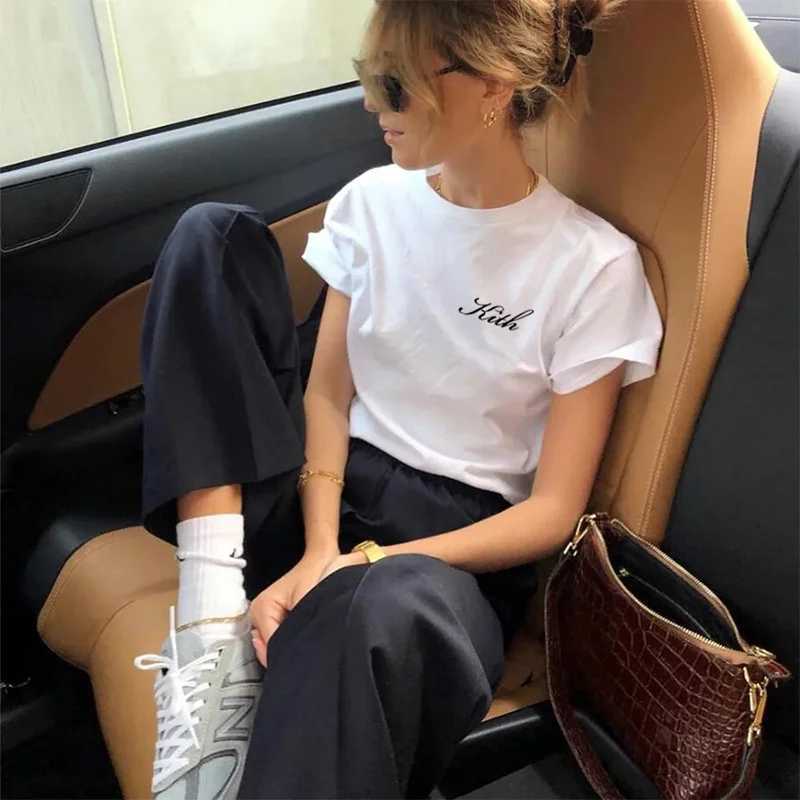 Women's T-Shirt Hot Sales Cotton High-quality Embroidery T-shirt Men/Women Summer Loose Short Slve Tops Fashion Round Neck Classic Ts Y250307MSZK