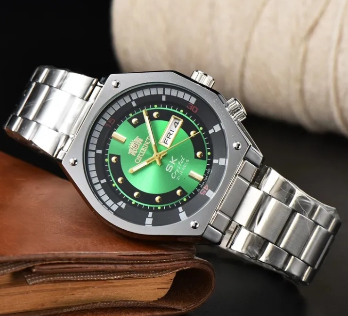 Orients Wrist Watches for men 2025 mens Watches Three needles Quartz Watch High Quality Top Luxury Brand Clock Dual calendar function Fashion Steel Strap