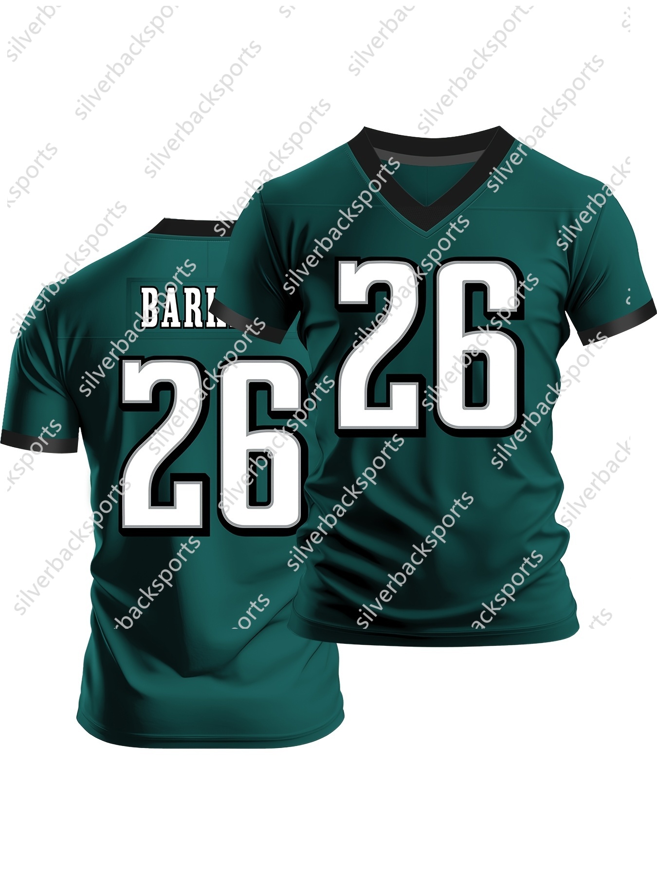 Custom Barkley Football Jersey 26 Jerseys Hurts Embroidery Top ed Mens Womens Youth 22 This baseball uniform is a quick-drying custom-made sportswear 