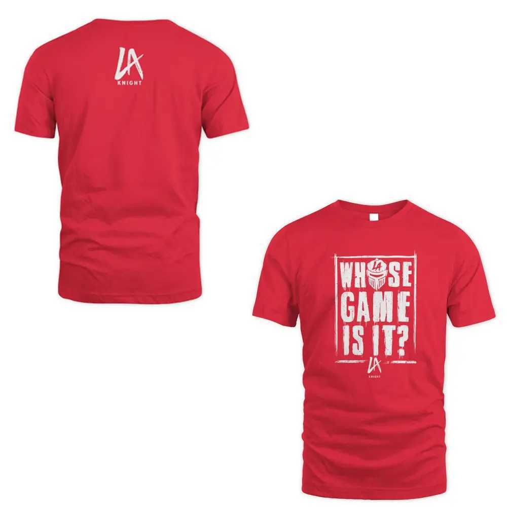 Men's T-Shirts 2024 Summer Mens 2D Printed Renowned Wrestler LA Knight YEAH! Childrens Street Sports T-shirt Large Size Top H25307