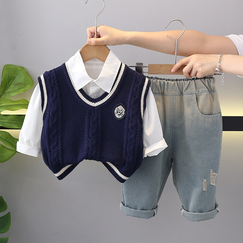 Suits for Boys Spring Autumn Long Sleeve Casual Blazer Jacket Trouser 2pcs School Uniform Teen Kids Clothes Set Children Cosutme 241016 - view 4