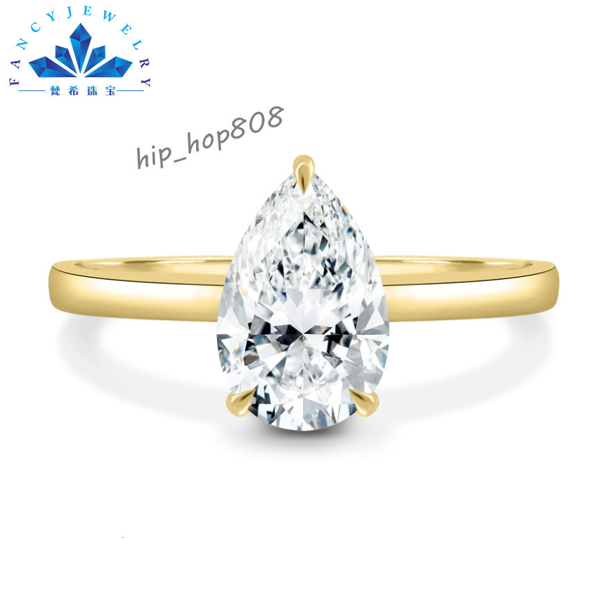 Certified 10k 14k 18k Solid Real Gold Moissanite Diamond Pave Side Wedding Engagement Ring Set for Women Au750 Jewelry