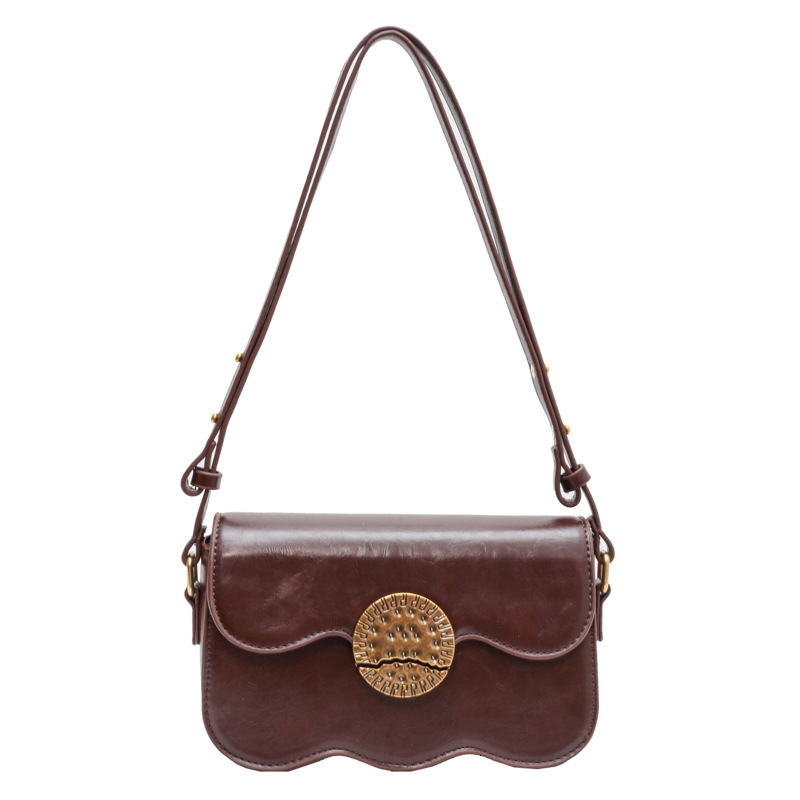 Brown Small Square Armpit Bag 2025 Spring And Summer New Item Niche Designer Women's Wallet Mini Crossbody Shoulder Bag Storage Bag