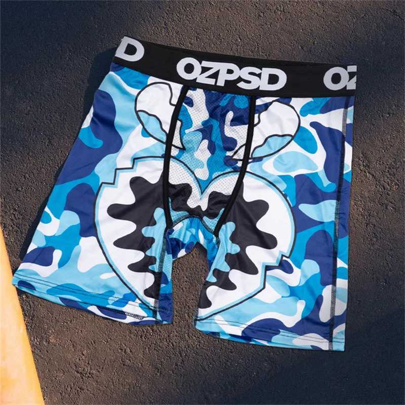 Men's Shorts OZPSD 1Pcs Sexy Men Underwear Boxers Breathable Mens Underpants Funny Printed Mens Panties Man Boxer Briefs Comfortable Trunks Y2503