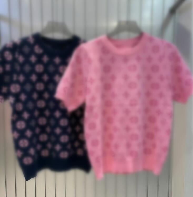 Women's Knits & Tees New Designer T Shirt Clothes Womens Clothing Pure Cotton Round Neck Short Sleeve Print Luxury Sweater