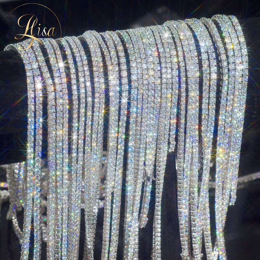 Premium 3MM Moissanite Tennis Bracelet by Elisa - VVS Cut & Iced Out Design in Gold Plating