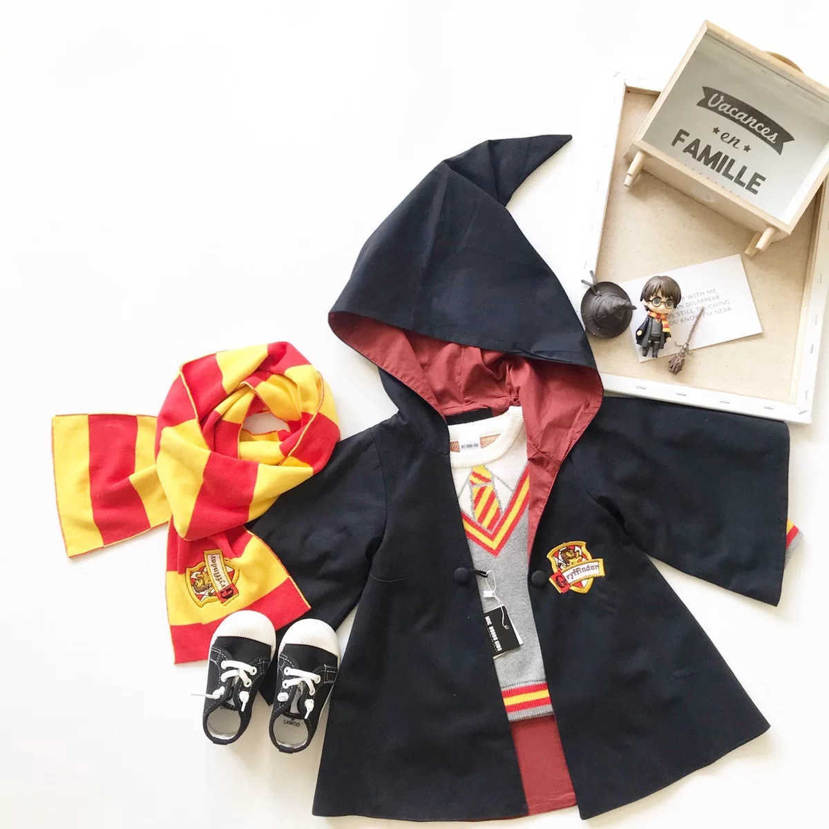 Girl's Dresses Halloween childrens childrens cosplay costume Woghorz magic robe unisex sweater Y250307ARCE