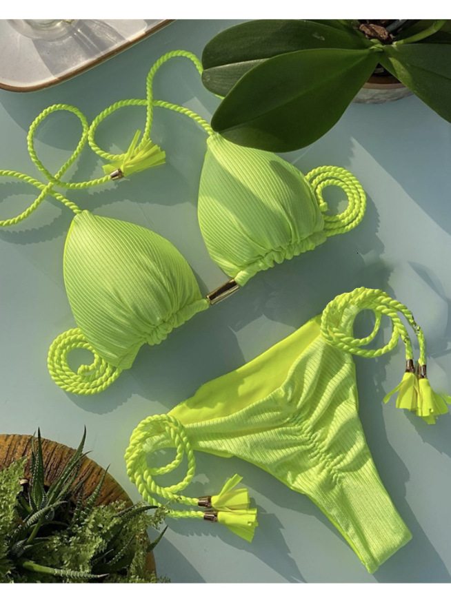 Handmade Rope Bikini New Fashion Womens Swimsuit Multi-color Bikini Split Swimsuit