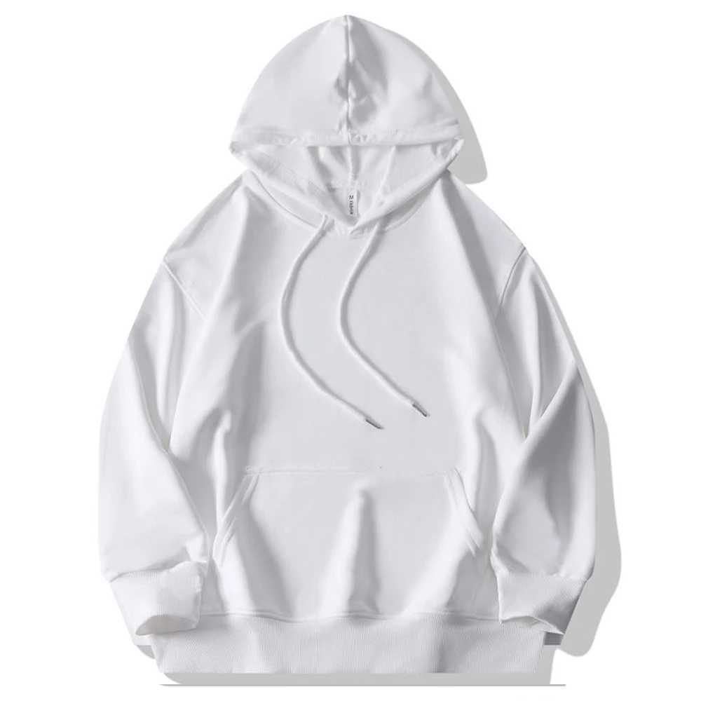 Plain Lightweight Hoodies Unisex Pull Over Men Hooded Sweatshirt Drop Shoulder Baggy Black Hoodies For Men Sudaderas Con CapuchaT250307