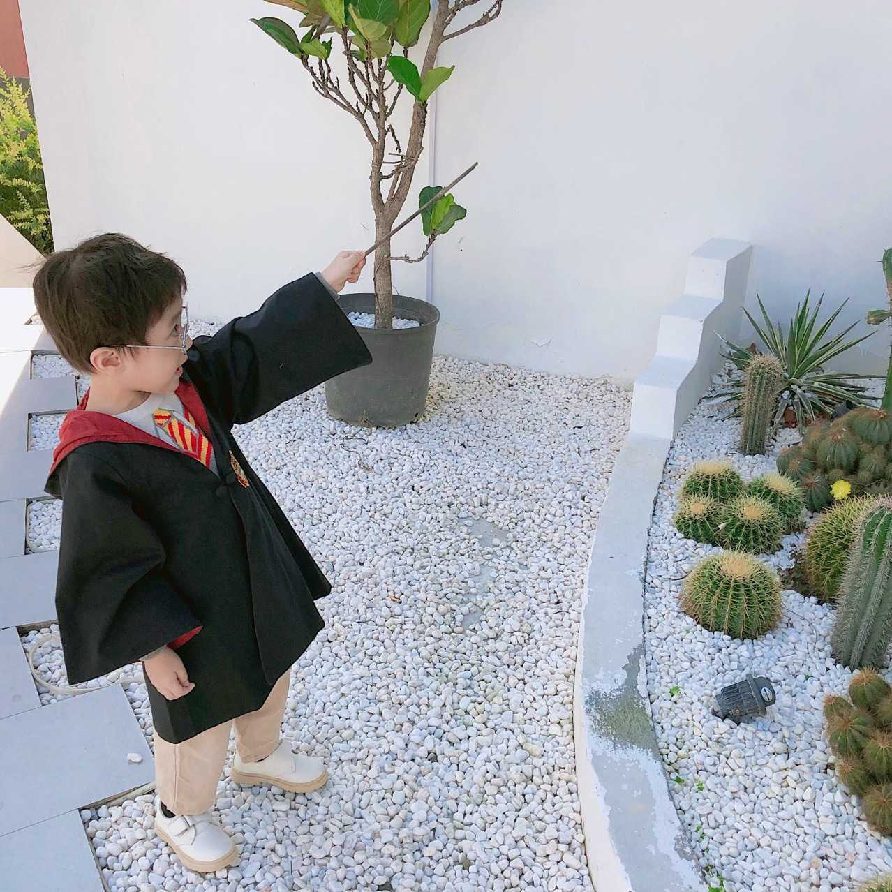 Girl's Dresses Halloween childrens childrens cosplay costume Woghorz magic robe unisex sweater Y250307ARCE