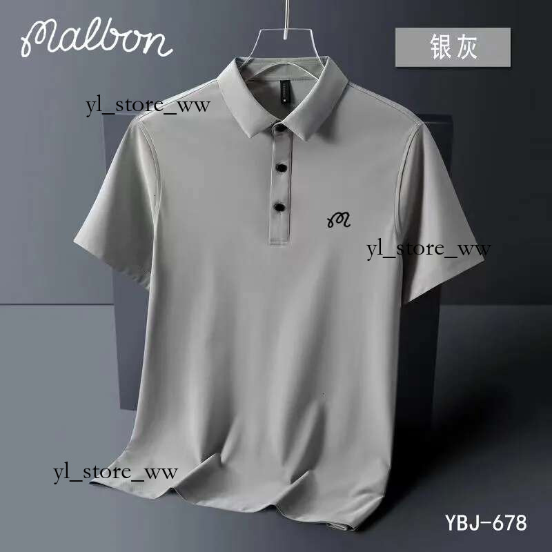 Malbons Golf Shirt Mens Tshirts Summer Embroidered Polo Shirt Men Malbons Golf Clothe High Quality Mens Short Sleeve Breathable Quick Drying Top Business 627