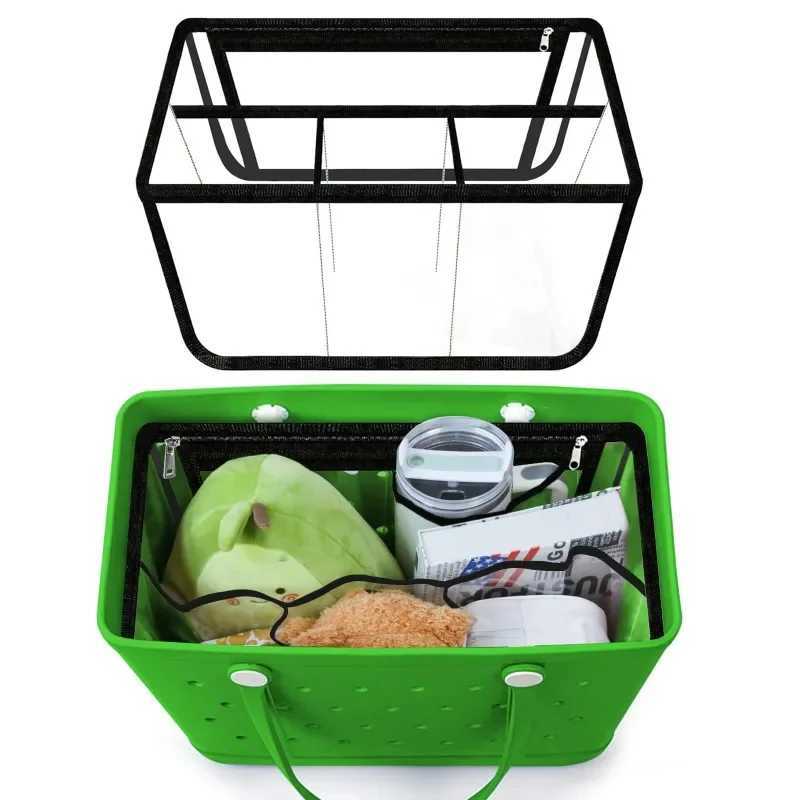 New Arrival XL Clear Divider Bogg Bag Accessories EVA Rubber Waterproof Shopping Basket Extra large Beach Pool Jelly Tote Bogg Bag Organizer T250307