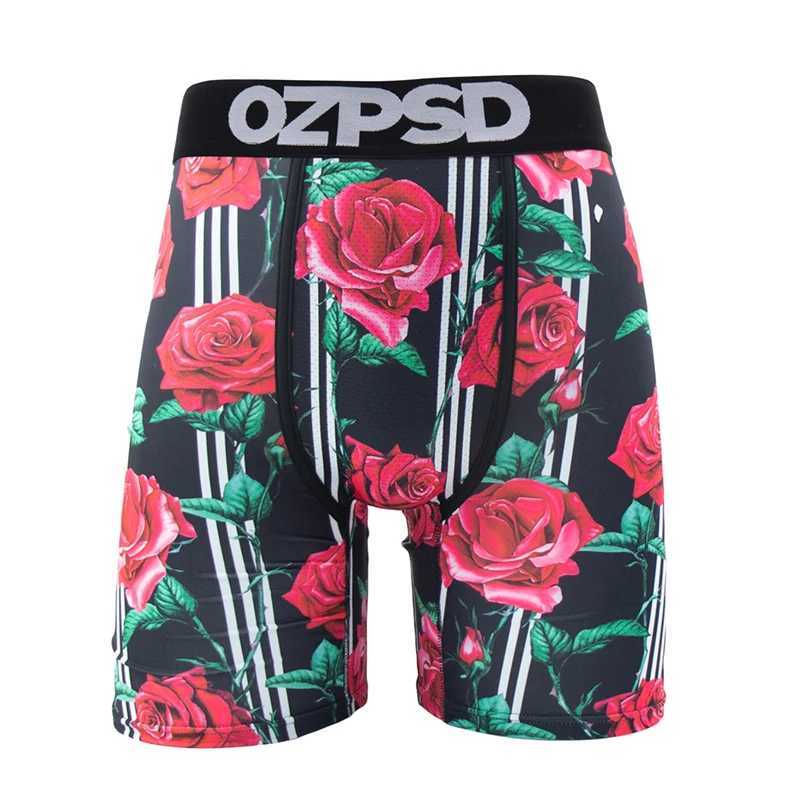 Men's Shorts OZPSD Sexy Men Underwear Boxers Cueca Male Panty Lingerie Men Underpants Boxershorts Plus Size Breathable Print Man Boxer Briefs Y25