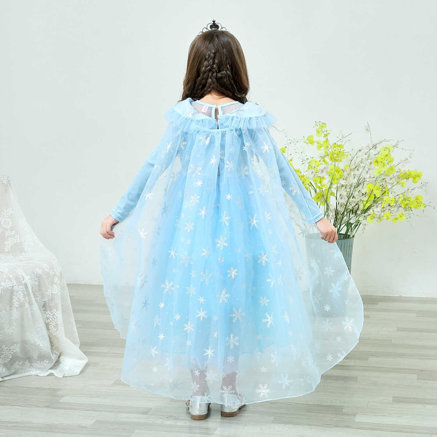 Girl's Dresses Snow Princess Dress Aisha Girl Dress Aisha childrens performance dress long sleeve Y250307A9NP