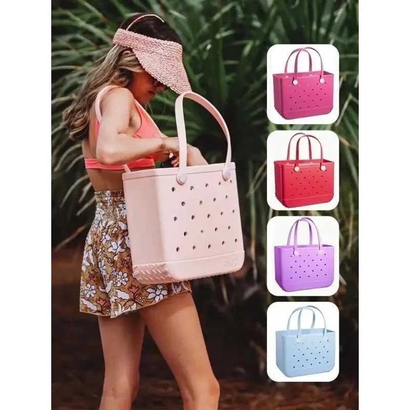 EVA beach rubber soft waterproof basket travel handbag womens wable handbag sports beach market swimming pool handbagXJ250308