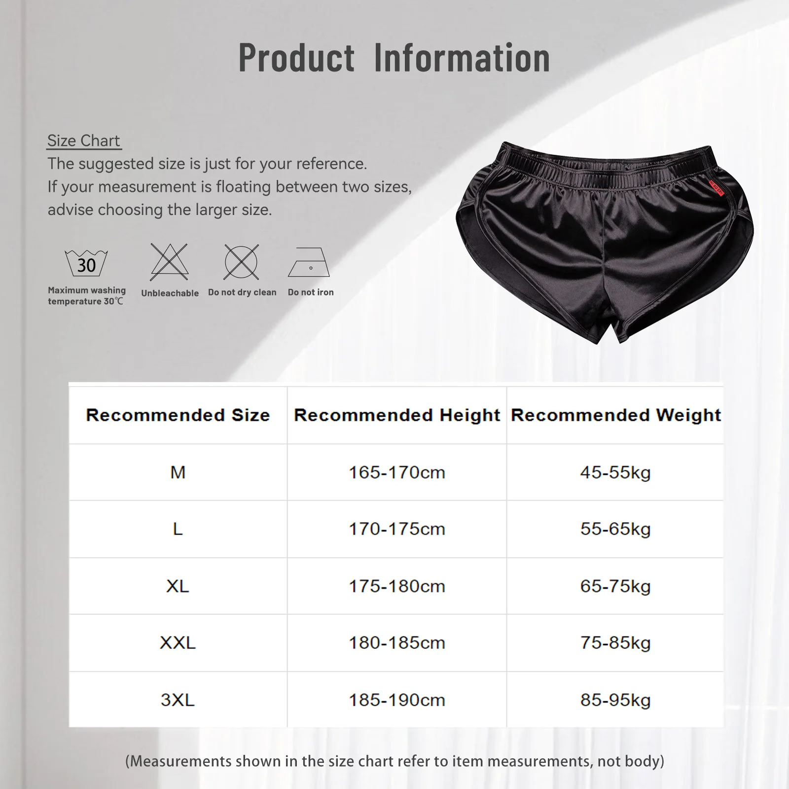 Swimsuit mens side split satin shorts with raised pockets boxers short elastic waistband pajama bottoms casual wear 250226