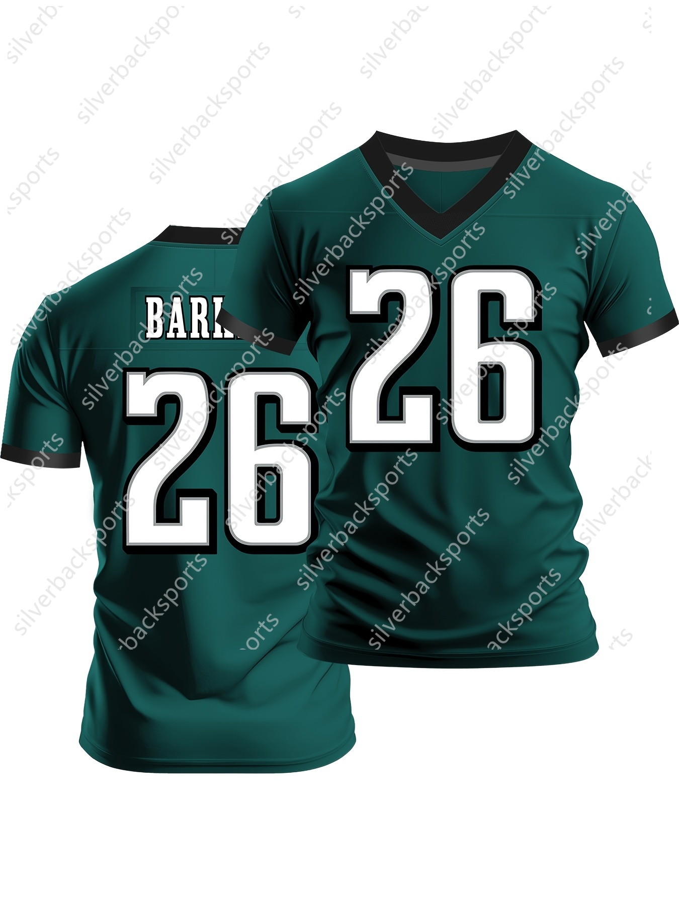 Custom Barkley Football Jersey 26 Jerseys Embroidery Top ed Mens Womens Youth 22 This baseball uniform is a quick-drying custom-made sportswear for te
