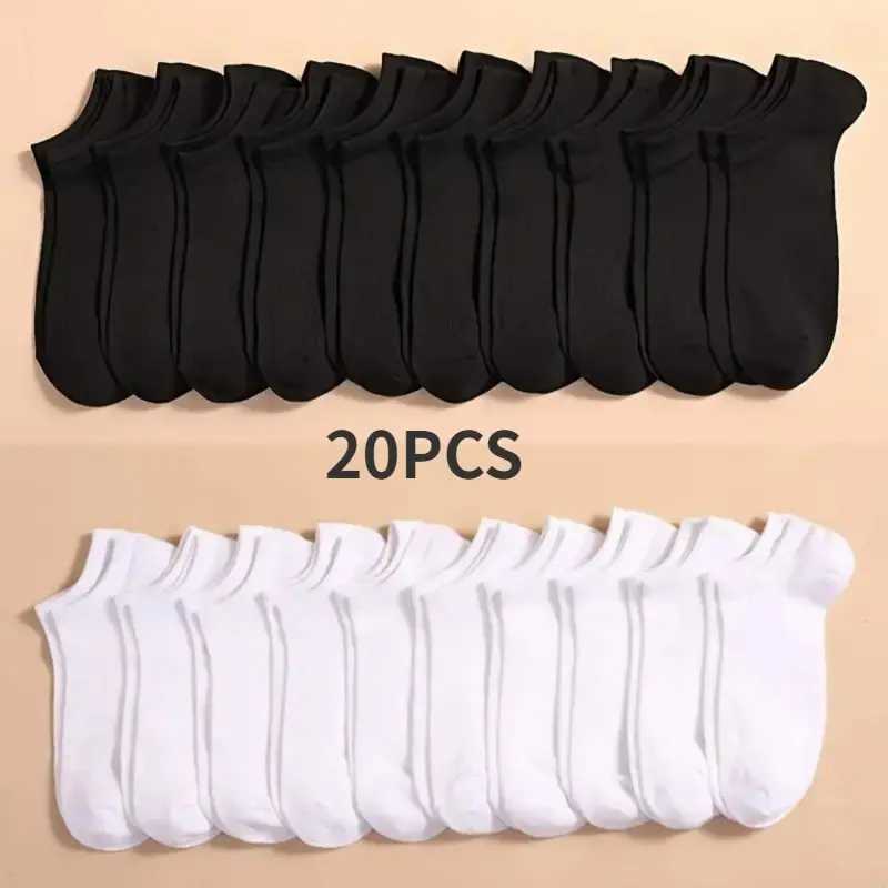 10 Pairs Unisex Casual Plain Color Boat Socks Thin Breathable Comfy Anti Odor Sweat-absorbing Low Cut Ankle Socks For Men WomenT250313