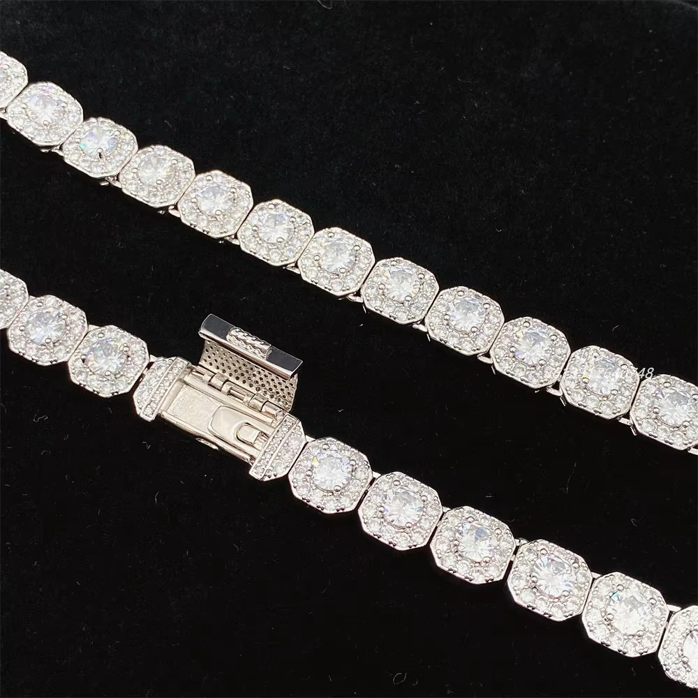 Best Price Hot Selling Cubic Zirconia Diamond 24 Inch 5a Cz Brass Cuban Link Chain Necklace for Men and Women
