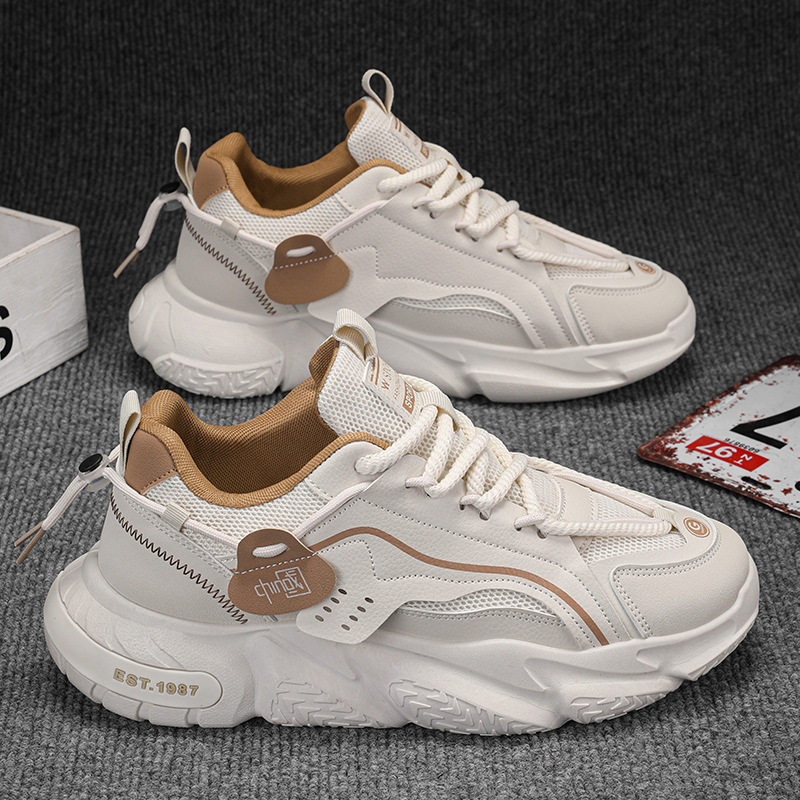 Free shipping 2025 new designer shoes for mens fashion white casual trendy Platform breathable and natural comfortable sport shoes eur 39-44 daily wea