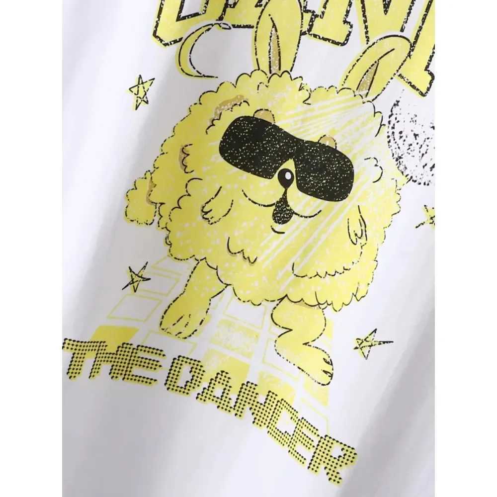 Women's T-Shirt Summer Letter Print T-shirt Oversized Cotton Short Slve Fashion Womans T Shirt Round Neck Tshirt Hip Hop Mens Strtwear Ts Y250307