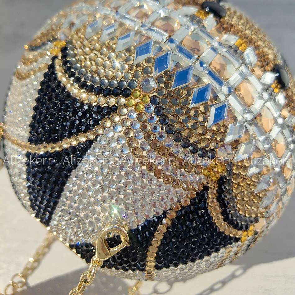 Alizekerr Hot Air Balloon Shaped Crystal Evening Bags Women 2025 Designer Gorgeous Rhie Clutch Purses Wedding Party