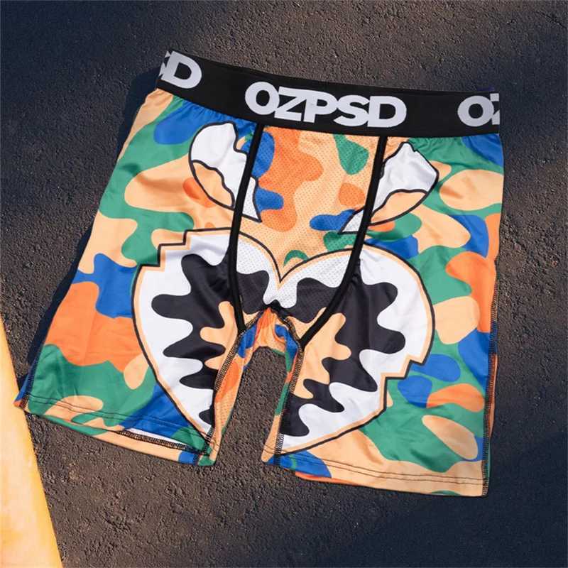 Men's Shorts OZPSD 1Pcs Sexy Men Underwear Boxers Breathable Mens Underpants Funny Printed Mens Panties Man Boxer Briefs Comfortable Trunks Y2503