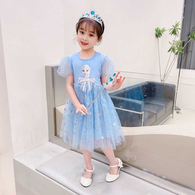 Girl's Dresses Girls Princess Skirt Summer New Collection Sweet Puffy Skirt for Childrens Childrens Mesh Dress Y250307G69X