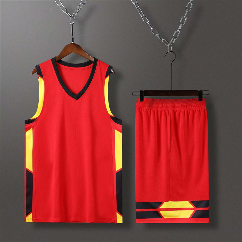 lettering Men's basketball team Basketball game training jersey Loose side pockets printed with numbers tracksuit