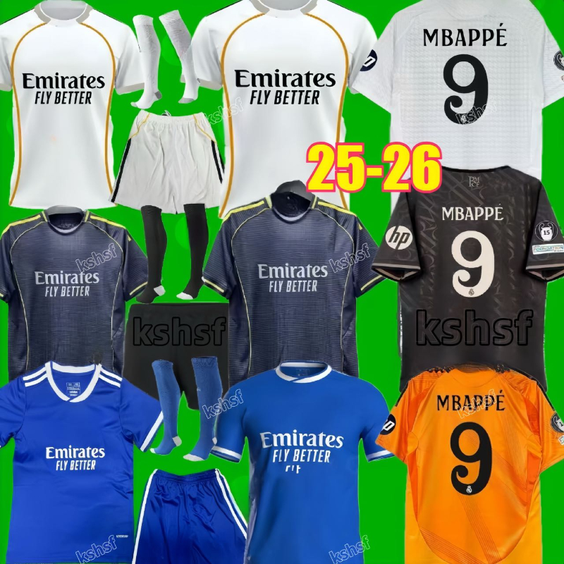 25/26 Real Jersey Mbappe Belgham Player shirt Madrids Soccer Vinicius Jr Kits for 24/25 Season RODRYGO MODRIC Arda Guler Cinga Jerseys man kids kit