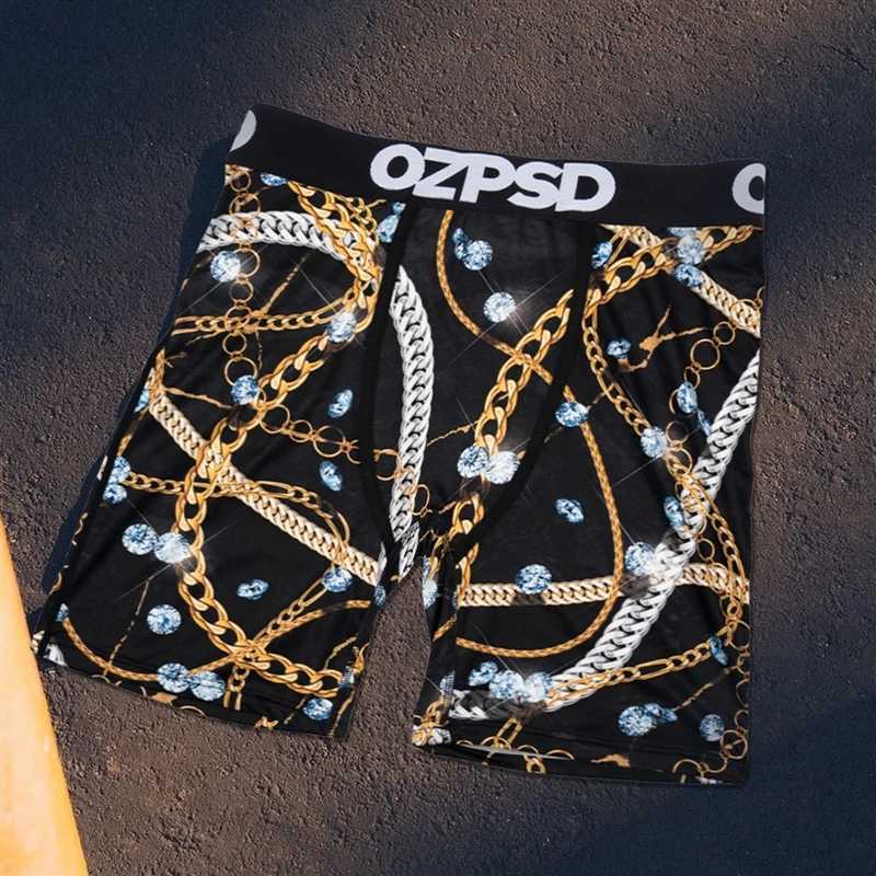 Men's Shorts OZPSD 1Pcs Sexy Men Underwear Boxers Breathable Mens Underpants Funny Printed Mens Panties Man Boxer Briefs Comfortable Trunks Y2503