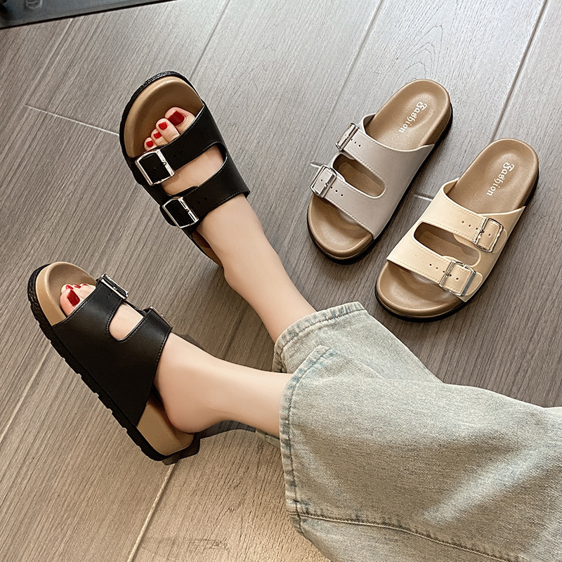 Designer Sandals Women Sandals Fashion Designer Thick Sole Single Drag Free Shipping Casual Flat Shoes Vacation Outdoor Beach Shoes Versatile Women Sh