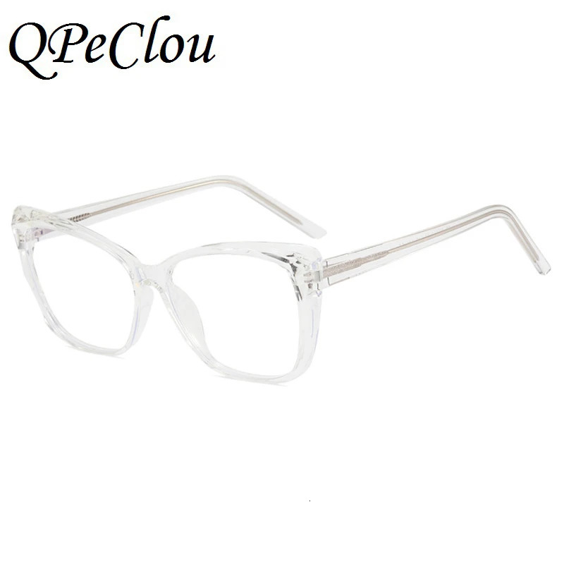 Fashion Sexy Transparent Frame Cat Eye Anti-blue Glasses Women Vintage Optical Computer Eyeglasses Female Spectacles250305