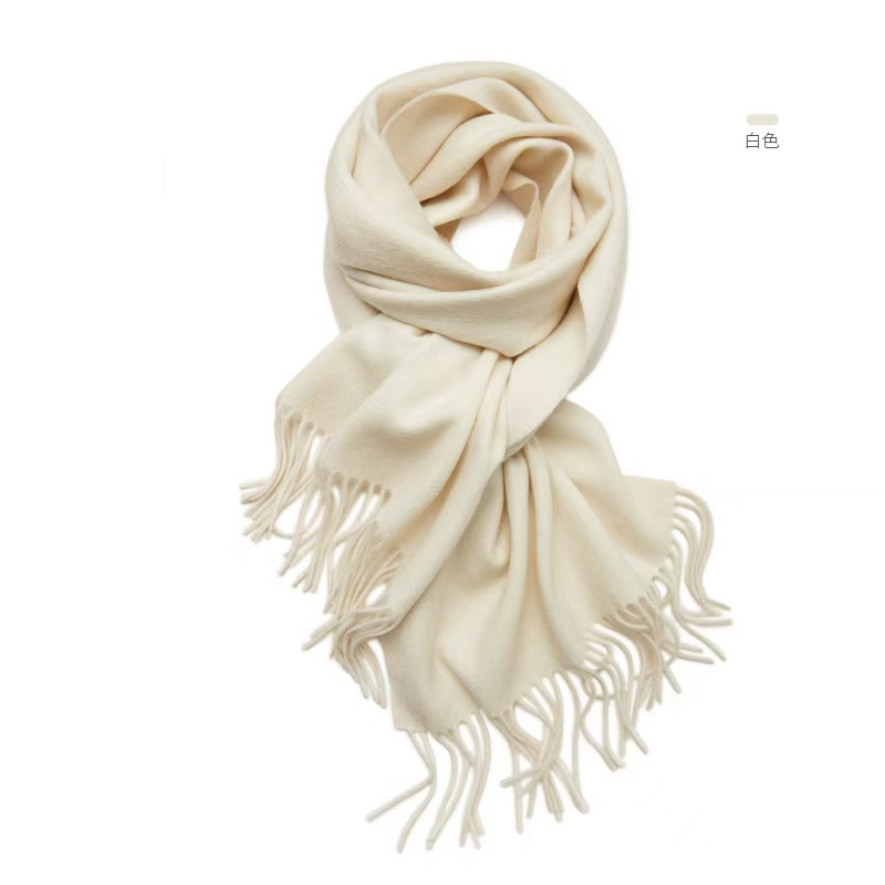 K068 Inner Mongolia manufacturers directly supply women's solid color wool scarf autumn and winter warm plain small shawl warm scarf
