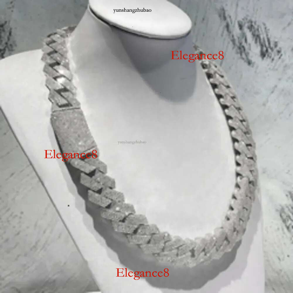 Pendant Necklaces Kibo Custom Hip Hop Necklace Jewelry Vvs Sterg Sier Def 20mm Dia Moissanite 14k Rose Plated Cuban k Chain