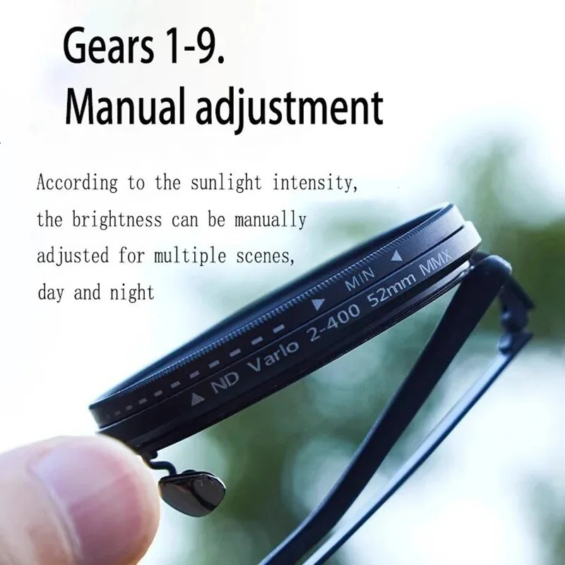 Handmade ND9 adjustable dimming sunglasses Retro Punk round mens outdoor fishing UV400 polarized driving sunglasses for women 250303