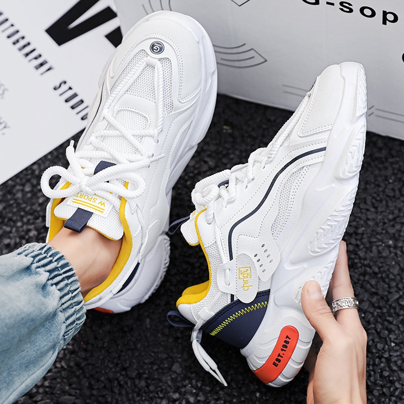 Free shipping 2025 new designer shoes for mens fashion white casual trendy Platform breathable and natural comfortable sport shoes eur 39-44 daily wea