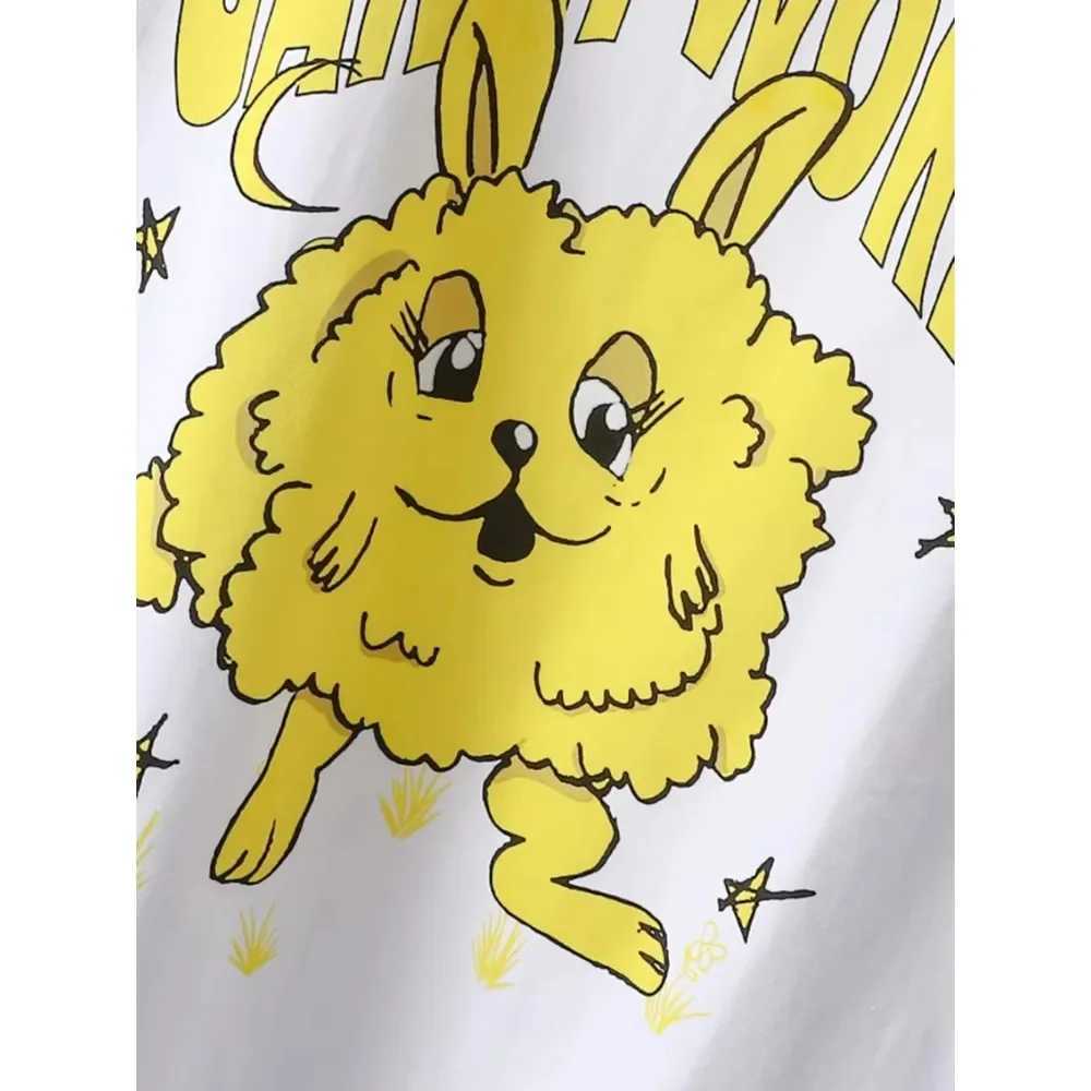 Women's T-Shirt Summer Letter Print T-shirt Oversized Cotton Short Slve Fashion Womans T Shirt Round Neck Tshirt Hip Hop Mens Strtwear Ts Y250307