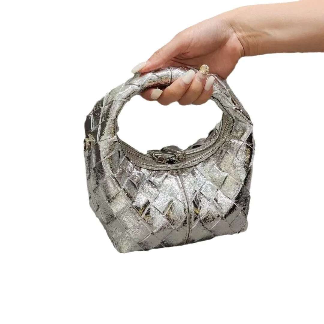 New Summer Genuine Handbag Tote Women's Crossbody Bag Chain Shoulder Full Cow Leather Woven